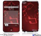 iPod Touch 4G Decal Style Vinyl Skin - Bokeh Music Red