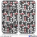 iPhone 4 Decal Style Vinyl Skin - Locknodes 04 Pink (DOES NOT fit newer iPhone 4S)
