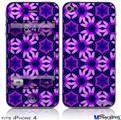 iPhone 4 Decal Style Vinyl Skin - Daisies Purple (DOES NOT fit newer iPhone 4S)