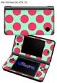Kearas Polka Dots Pink And Blue - Decal Style Skin fits Nintendo DSi XL (DSi SOLD SEPARATELY)