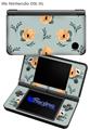 Poppy Orange Light Blue - Decal Style Skin fits Nintendo DSi XL (DSi SOLD SEPARATELY)