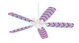 Zig Zag Teal Pink Purple - Ceiling Fan Skin Kit fits most 42 inch fans (FAN and BLADES SOLD SEPARATELY)
