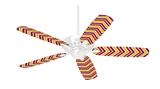 Zig Zag Yellow Burgundy Orange - Ceiling Fan Skin Kit fits most 42 inch fans (FAN and BLADES SOLD SEPARATELY)