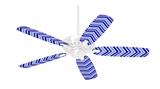 Zig Zag Blues - Ceiling Fan Skin Kit fits most 42 inch fans (FAN and BLADES SOLD SEPARATELY)