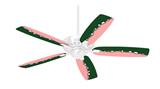 Ripped Colors Green Pink - Ceiling Fan Skin Kit fits most 42 inch fans (FAN and BLADES SOLD SEPARATELY)