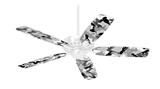 Sexy Girl Silhouette Camo Gray - Ceiling Fan Skin Kit fits most 42 inch fans (FAN and BLADES SOLD SEPARATELY)