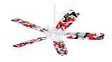 Sexy Girl Silhouette Camo Red - Ceiling Fan Skin Kit fits most 42 inch fans (FAN and BLADES SOLD SEPARATELY)