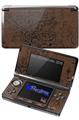 Folder Doodles Chocolate Brown - Decal Style Skin fits Nintendo 3DS (3DS SOLD SEPARATELY)
