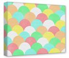 Gallery Wrapped 11x14x1.5  Canvas Art - Brushed Cirlces Multi Light