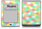 Brushed Cirlces Multi Light - Decal Style Skin (fits Amazon Kindle Touch Skin)