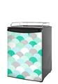 Kegerator Skin - Brushed Circles Seafoam (fits medium sized dorm fridge and kegerators)