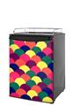 Kegerator Skin - Brushed Cirlces Multi Dark (fits medium sized dorm fridge and kegerators)