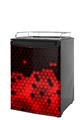 Kegerator Skin - HEX Red (fits medium sized dorm fridge and kegerators)