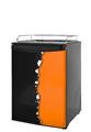 Kegerator Skin - Ripped Colors Black Orange (fits medium sized dorm fridge and kegerators)