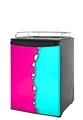 Kegerator Skin - Ripped Colors Hot Pink Neon Teal (fits medium sized dorm fridge and kegerators)