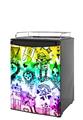 Kegerator Skin - Scene Kid Sketches Rainbow (fits medium sized dorm fridge and kegerators)