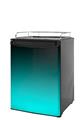 Kegerator Skin - Smooth Fades Neon Teal Black (fits medium sized dorm fridge and kegerators)