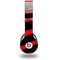WraptorSkinz Skin Decal Wrap compatible with Beats Solo HD (Original) Zebra Red (HEADPHONES NOT INCLUDED)