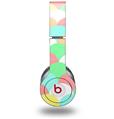 WraptorSkinz Skin Decal Wrap compatible with Beats Solo HD (Original) Brushed Cirlces Multi Light (HEADPHONES NOT INCLUDED)