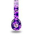 WraptorSkinz Skin Decal Wrap compatible with Beats Solo HD (Original) Daisies Purple (HEADPHONES NOT INCLUDED)