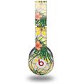 WraptorSkinz Skin Decal Wrap compatible with Beats Solo HD (Original) Beach Flowers 02 Yellow Sunshine (HEADPHONES NOT INCLUDED)