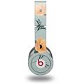 WraptorSkinz Skin Decal Wrap compatible with Beats Solo HD (Original) Poppy Orange Light Blue (HEADPHONES NOT INCLUDED)