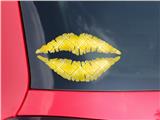 Lips Decal 9x5.5 Wavey Yellow