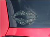 Lips Decal 9x5.5 Winter Snow Dark Blue