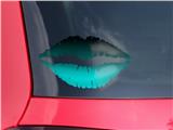 Lips Decal 9x5.5 Smooth Fades Neon Teal Black