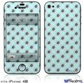 iPhone 4S Decal Style Vinyl Skin - Kearas Daisies Seafoam