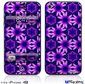 iPhone 4S Decal Style Vinyl Skin - Daisies Purple