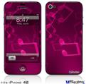 iPhone 4S Decal Style Vinyl Skin - Bokeh Music Hot Pink