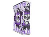 Cartoon Skull Purple Decal Style Skin for XBOX 360 Slim Vertical