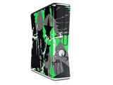 SceneKid Green Decal Style Skin for XBOX 360 Slim Vertical