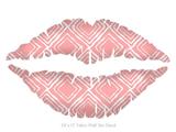 Wavey Pink - Kissing Lips Fabric Wall Skin Decal measures 24x15 inches