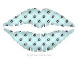 Kearas Daisies Seafoam - Kissing Lips Fabric Wall Skin Decal measures 24x15 inches