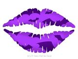 Deathrock Bats Purple - Kissing Lips Fabric Wall Skin Decal measures 24x15 inches