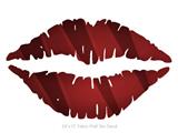 VintageID 25 Red - Kissing Lips Fabric Wall Skin Decal measures 24x15 inches