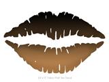 Smooth Fades Bronze Black - Kissing Lips Fabric Wall Skin Decal measures 24x15 inches