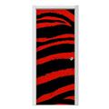 Zebra Red Door Skin (fits doors up to 34x84 inches)