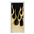 Metal Flames Yellow Door Skin (fits doors up to 34x84 inches)
