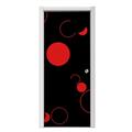 Lots of Dots Red on Black Door Skin (fits doors up to 34x84 inches)