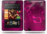 Bokeh Music Hot Pink Decal Style Skin fits Amazon Kindle Fire HD 8.9 inch