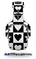 Hearts And Stars Black and White Decal Style Skin (fits Tritton AX Pro Gaming Headphones - HEADPHONES NOT INCLUDED) 