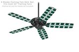 Squared Hunter Green - Ceiling Fan Skin Kit fits most 52 inch fans (FAN and BLADES SOLD SEPARATELY)