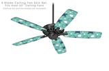 Starfish and Sea Shells Seafoam Green - Ceiling Fan Skin Kit fits most 52 inch fans (FAN and BLADES SOLD SEPARATELY)