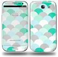 Brushed Circles Seafoam - Decal Style Skin (fits Samsung Galaxy S III S3)