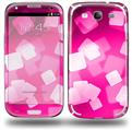 Bokeh Squared Hot Pink - Decal Style Skin (fits Samsung Galaxy S III S3)