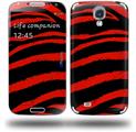 Zebra Red - Decal Style Skin (fits Samsung Galaxy S IV S4)