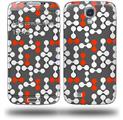Locknodes 04 Red - Decal Style Skin (fits Samsung Galaxy S IV S4)